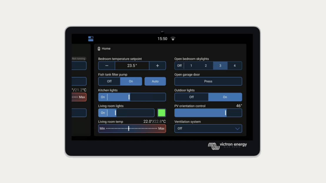 Venus OS v3.70 GX switch panel
