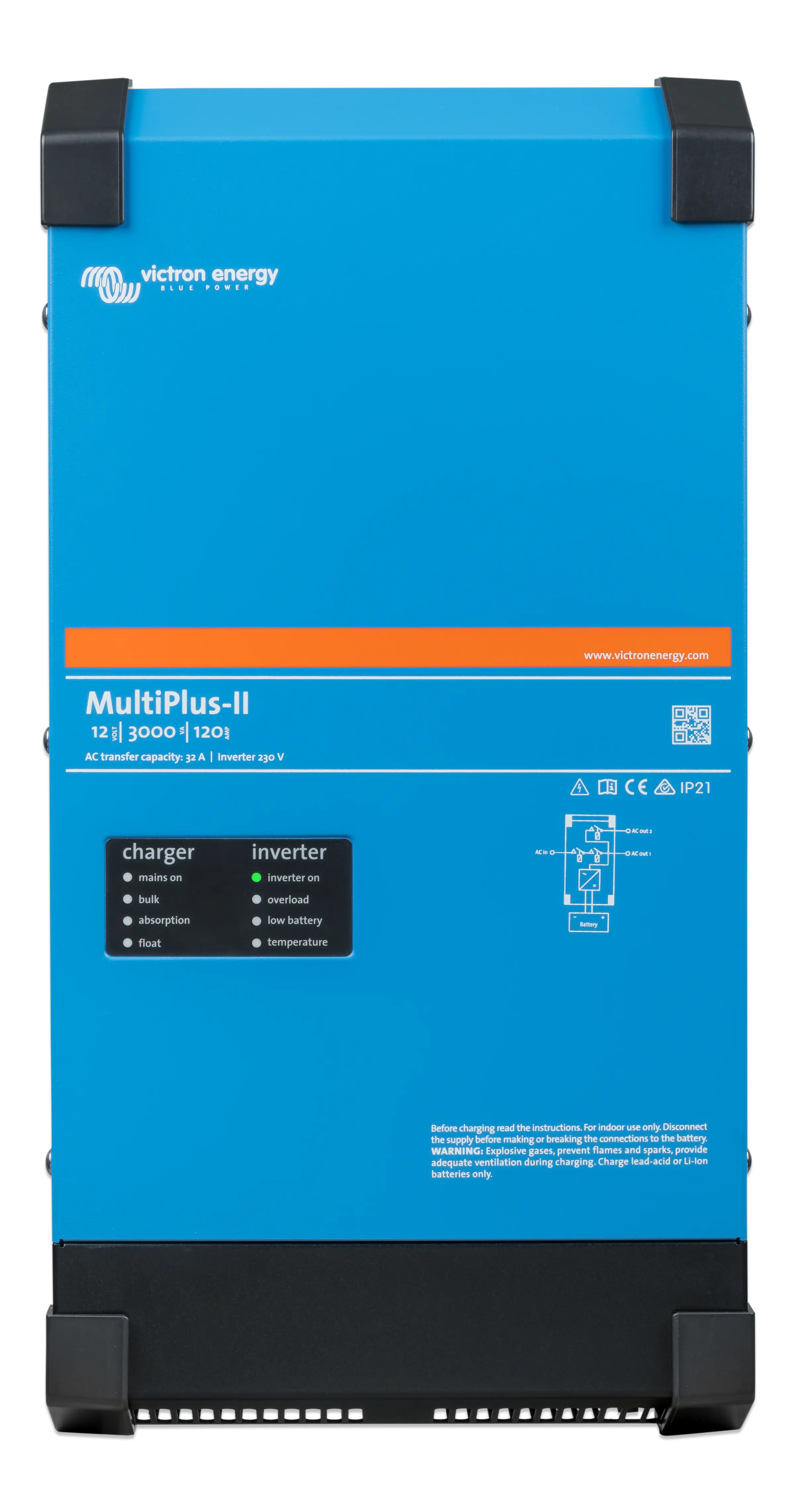 MultiPlus-II 12V 3kVA 120-32 230V (front) thumbnail